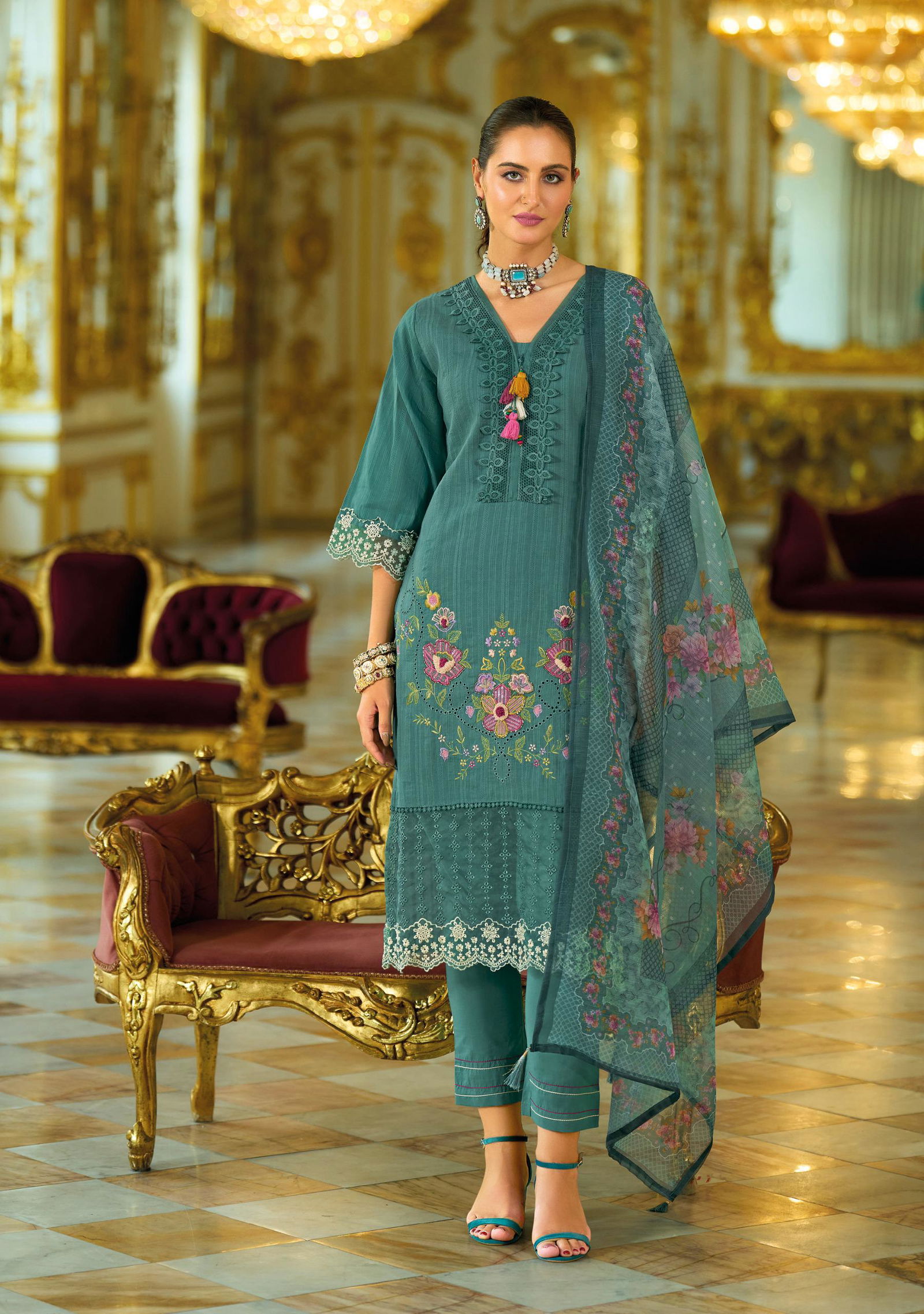 Summer Saga By Lady Leela Cotton Kurti With Pant Dupatta Exporters In India